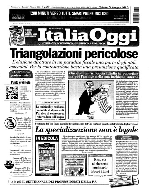 Italia oggi : quotidiano di economia finanza e politica